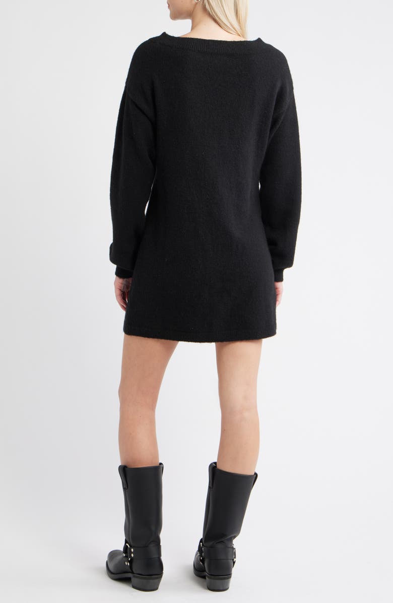 BP. Sweater Minidress, Alternate, color, Black