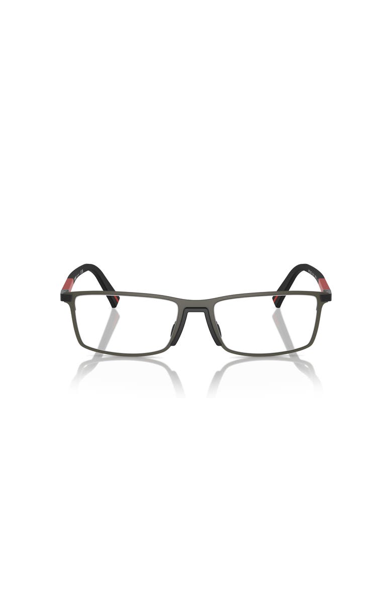 Prada Linea Rossa 53mm Rectangle optical glasses, Alternate, color, Grey
