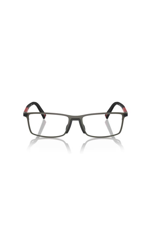 Prada Linea Rossa 55mm Rectangle Optical Glasses In Black