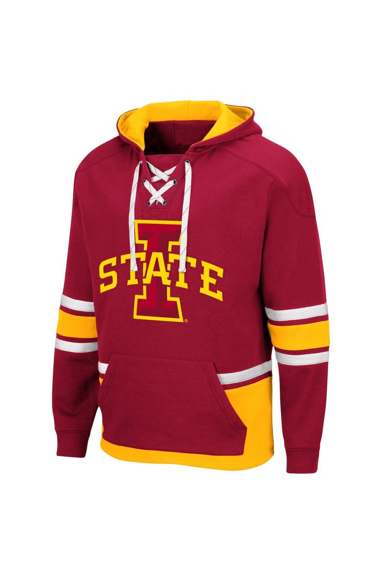 Men's Colosseum Cardinal Iowa State Cyclones Lace Up 3.0 Pullover Hoodie, Alternate, color, Cardinal