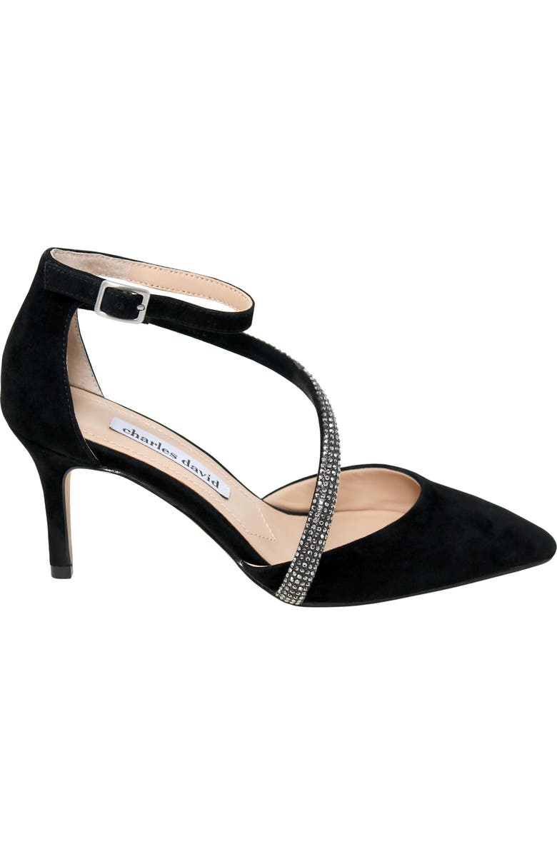 Charles David Adorn Ankle Strap Pointed Toe Pump, Alternate, color,