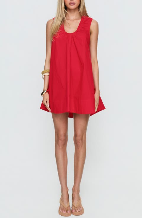 Eberta Ruched Babydoll Minidress