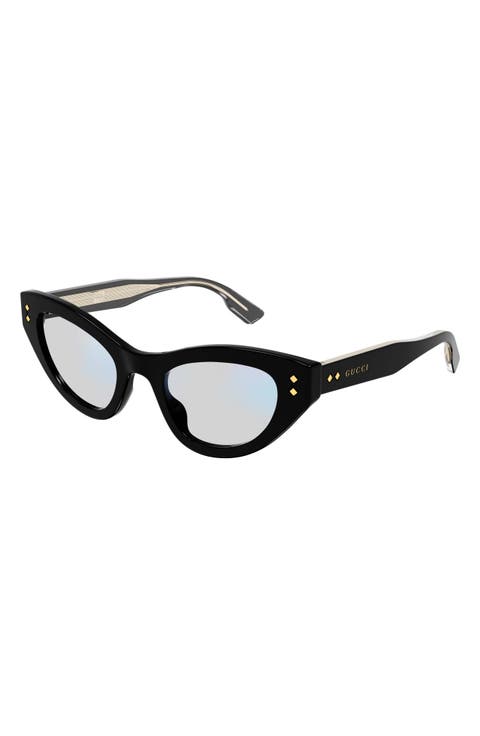 49mm Blue & Beyond Cat Eye Sunglasses