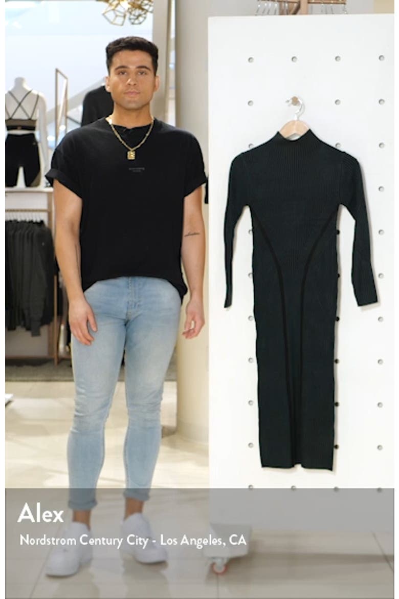 Simona Long Sleeve Rib Sweater Dress video