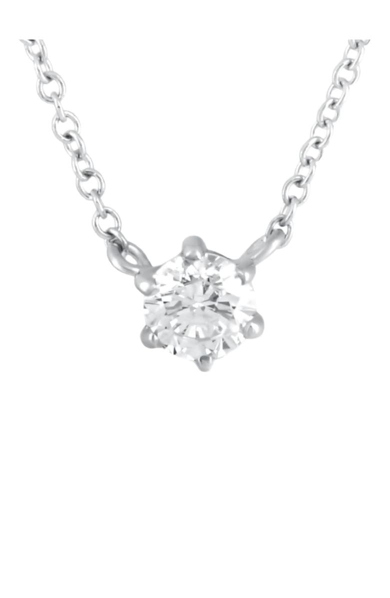 Bliss Diamond 14K Gold 1/4ct Floating Solitaire EX3 Lab Grown Diamond Pendant Necklace, Main, color, 