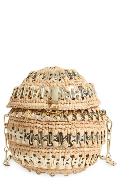 1969 Ball Raffia Shoulder Bag