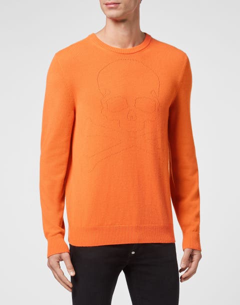 Cashmere Pullover Round Neck Ls Skull And Plein Men
