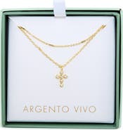 ARGENTO VIVO Layered Mini Cross Pendant Necklace