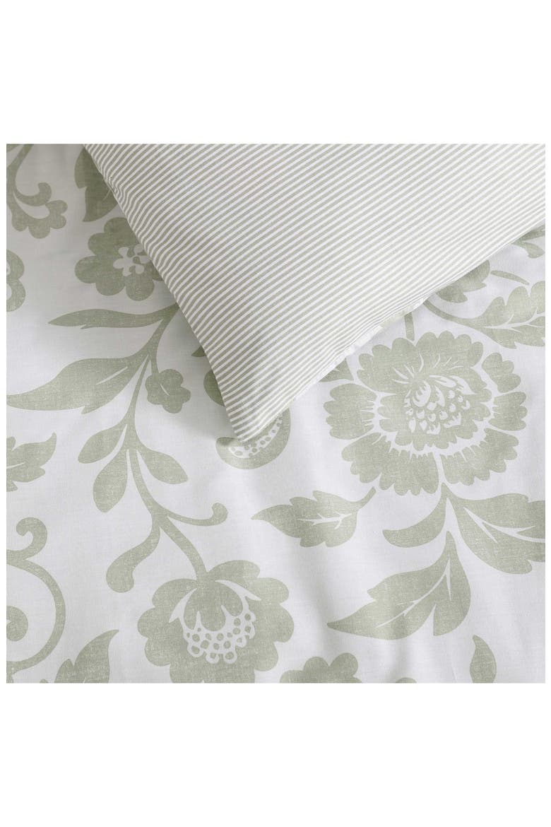 Jacob Bay Floral Cotton Comforter Set, Alternate, color, LIGHT / MEDIUM GREEN