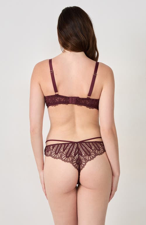 Etam Virtuose N°9 Balconnet Underwire Bra In Burgundy