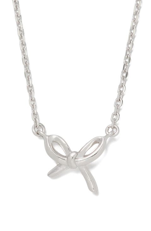 mini bow pendant necklace