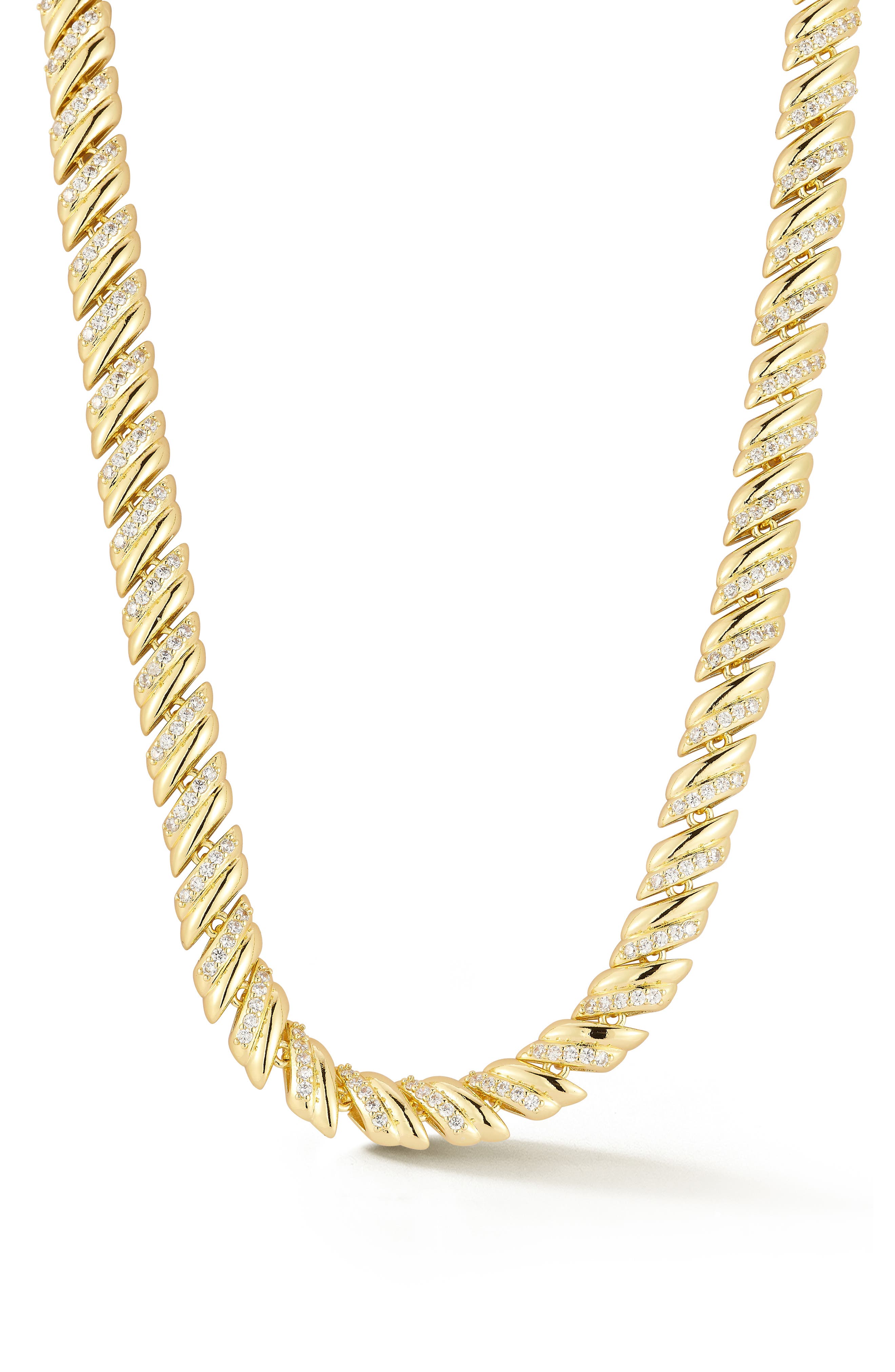 GLAZE JEWELRY Cubic Zirconia Pavé Tennis Necklace