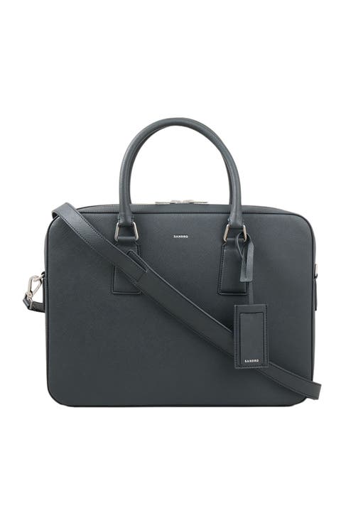 Reconstituted leather briefcase