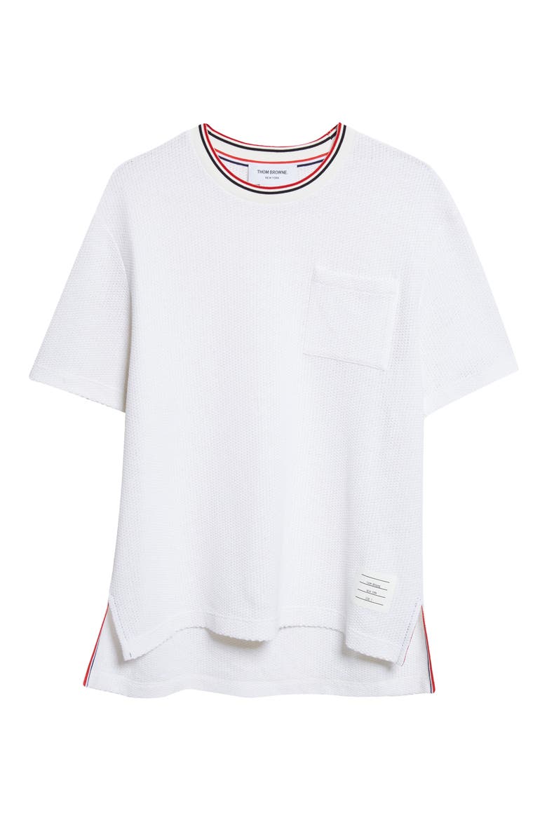 Relaxed Fit Cotton & Linen T-Shirt, Alternate, color, WHITE