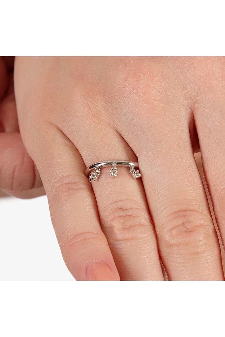 Skinny Drip Tri Ring, Alternate, color, Sterling Silver