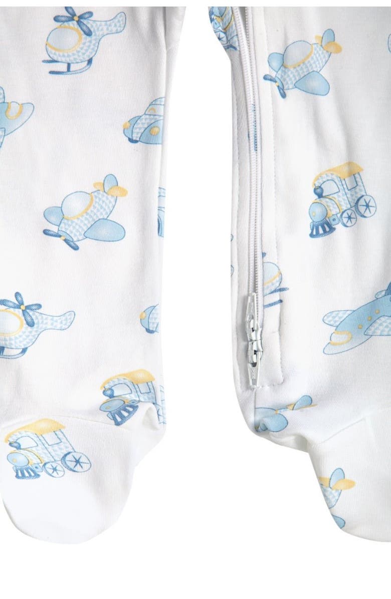 Nellapima Mini Voyages Zipper Footie - Baby, Alternate, color, Blue