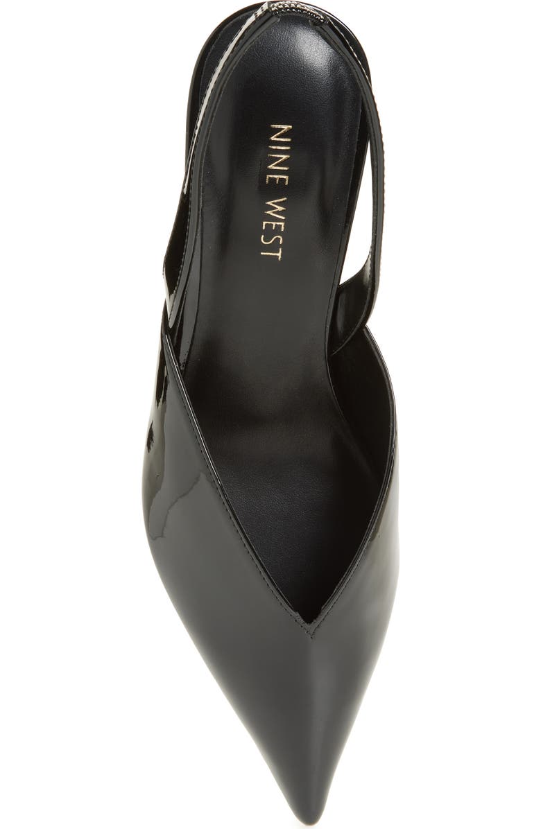 Nine West Lamma Slingback Pump, Alternate, color, Black Patent