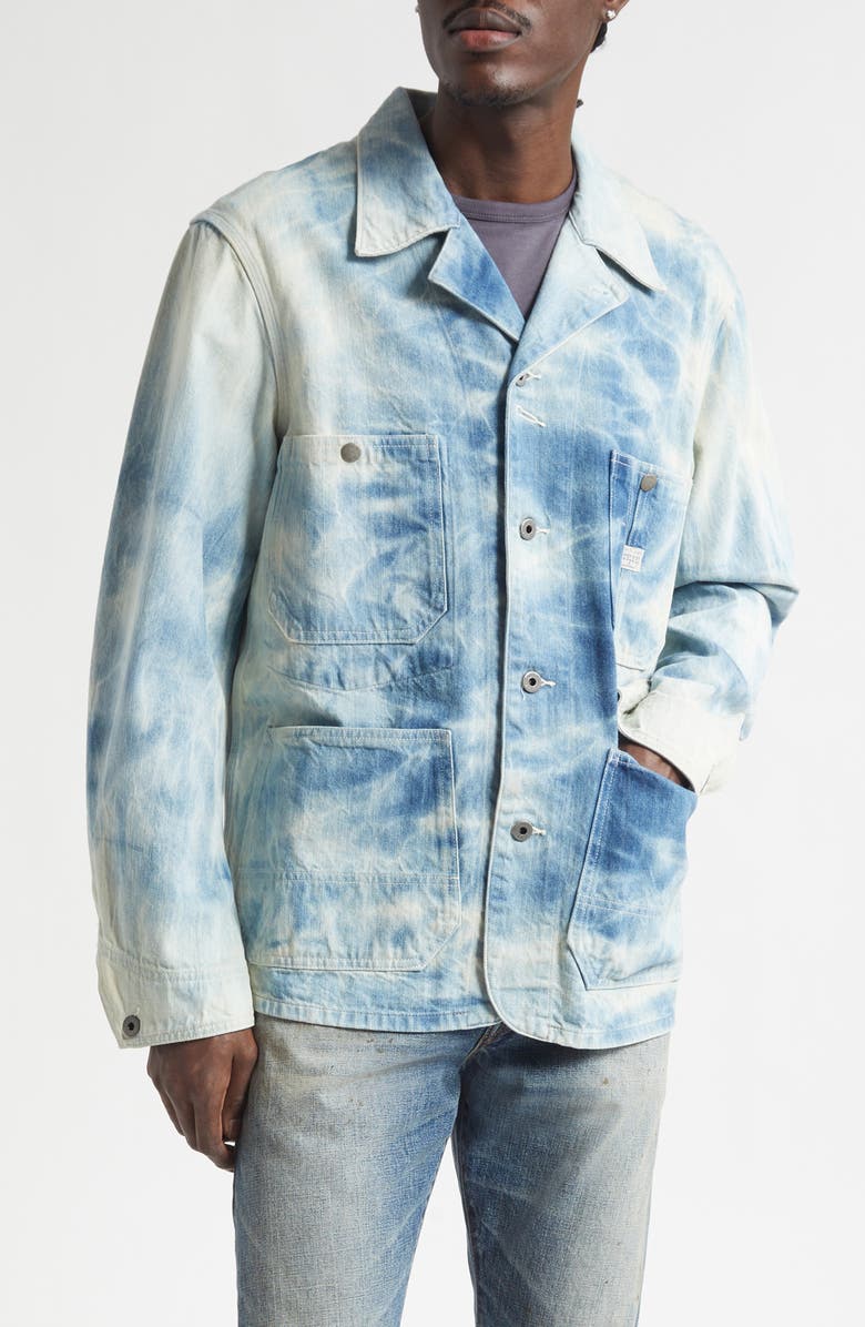 Double RL Indigo Denim Engineer Jacket, Main, color, Biloxi Wash