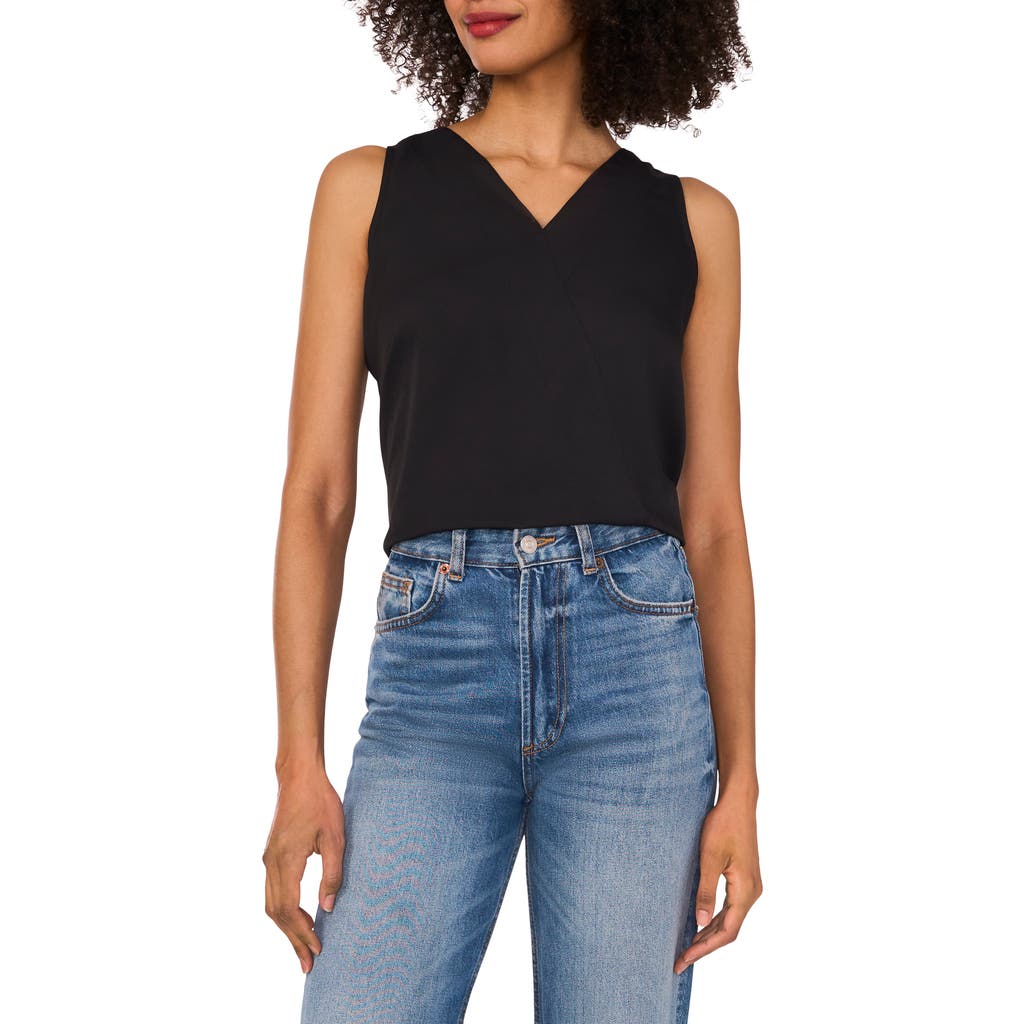 VINCE CAMUTO VINCE CAMUTO CROSSOVER SLEEVELESS TOP