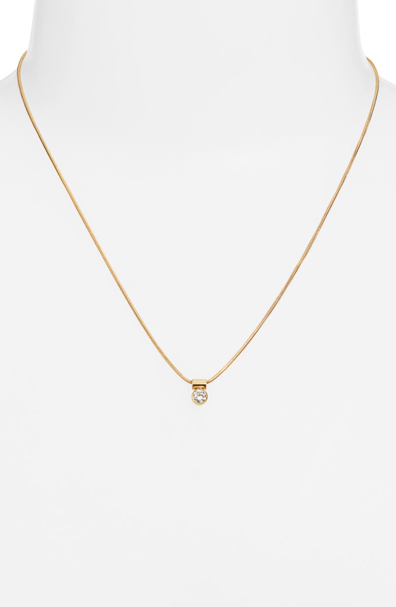 Set & Stones Ellie Birthstone Pendant Necklace, Alternate, color, Gold / April