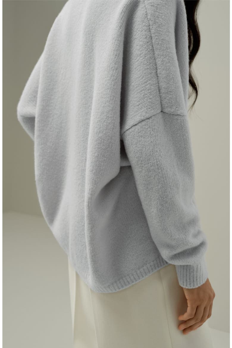 Women's Bouclé Knit Silk-Cashmere Wrap Cardigan, Alternate, color, Ice