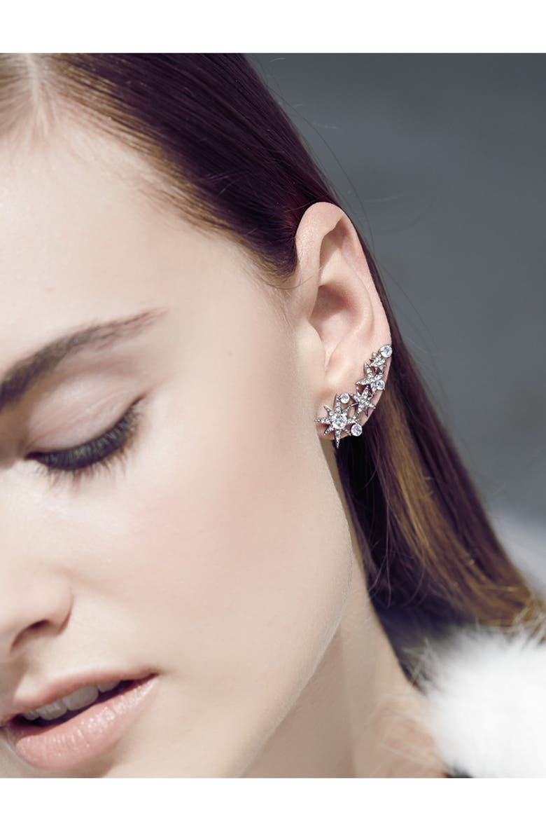 Nadri 'Starry Night' Linear Stud Earrings, Alternate, color, 