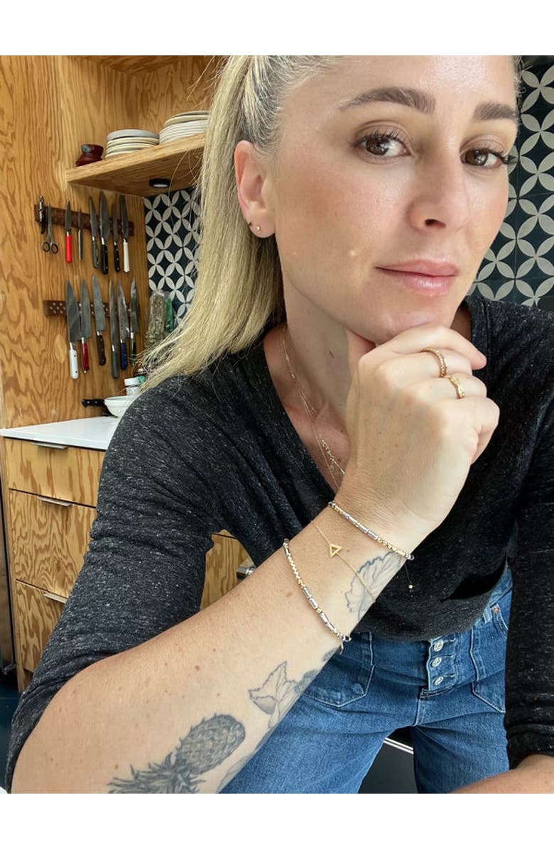 ELLIOT YOUNG Morse Code Chain Bracelet 14K + Sterling, Alternate, color, Hunger