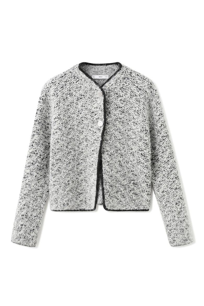 Flecked Two Button Jacket, Alternate, color, BLACK GREY