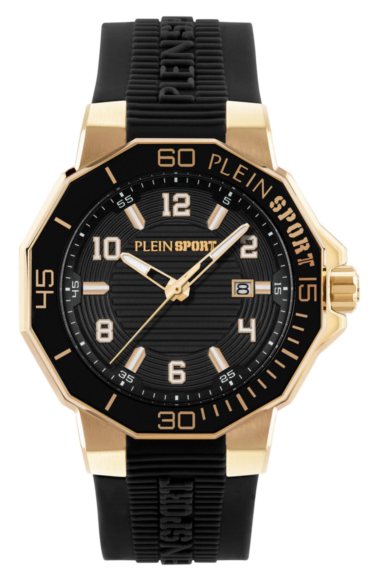 PLEIN SPORT Titan Silicone Strap Watch, 44mm