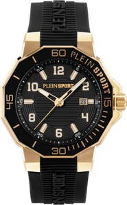 PLEIN SPORT Titan Silicone Strap Watch, 44mm