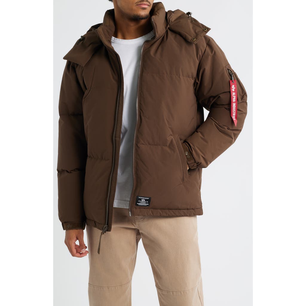 Alpha Industries Down & Feather Puffer Parka in Espresso  product