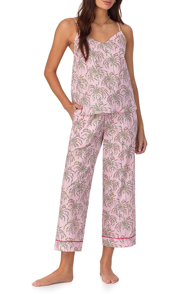 BedHead Pajamas Print Organic Cotton Jersey Crop Pajamas, Main, color, 