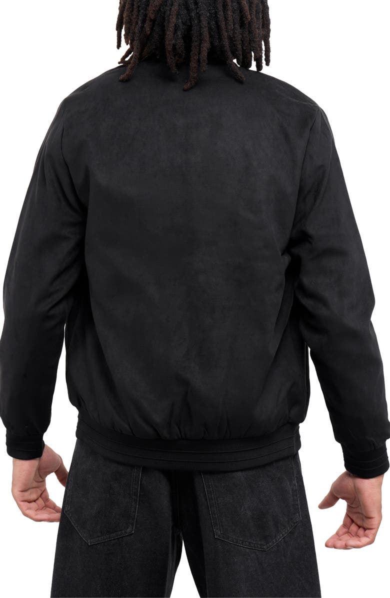 XRAY Faux Fur Lined Faux Suede Jacket, Alternate, color, Black