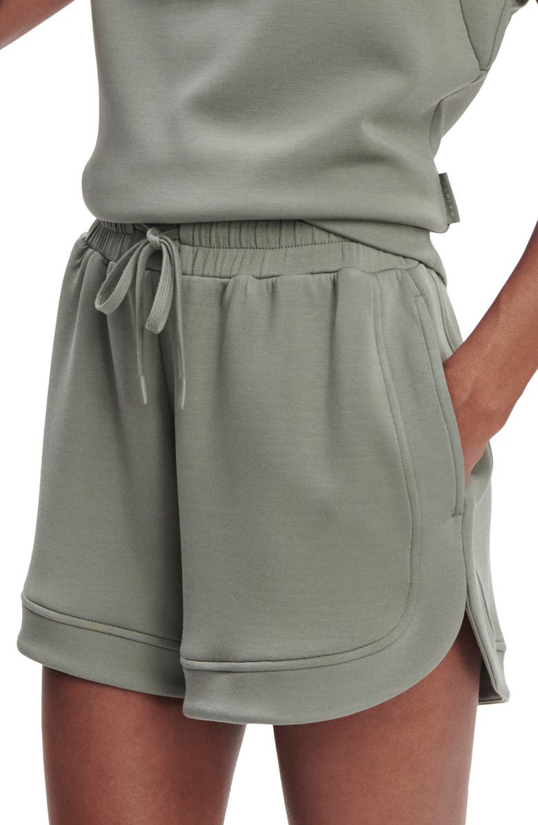 Varley Ollie High Waist Sweat Shorts, Alternate, color, Shadow