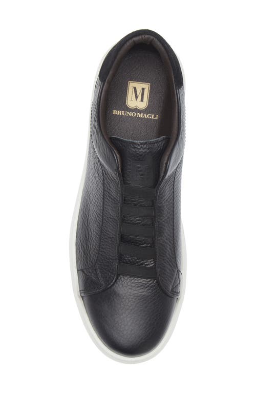 Bruno Magli Salvador Slip-on Sneaker In Black Tumbled