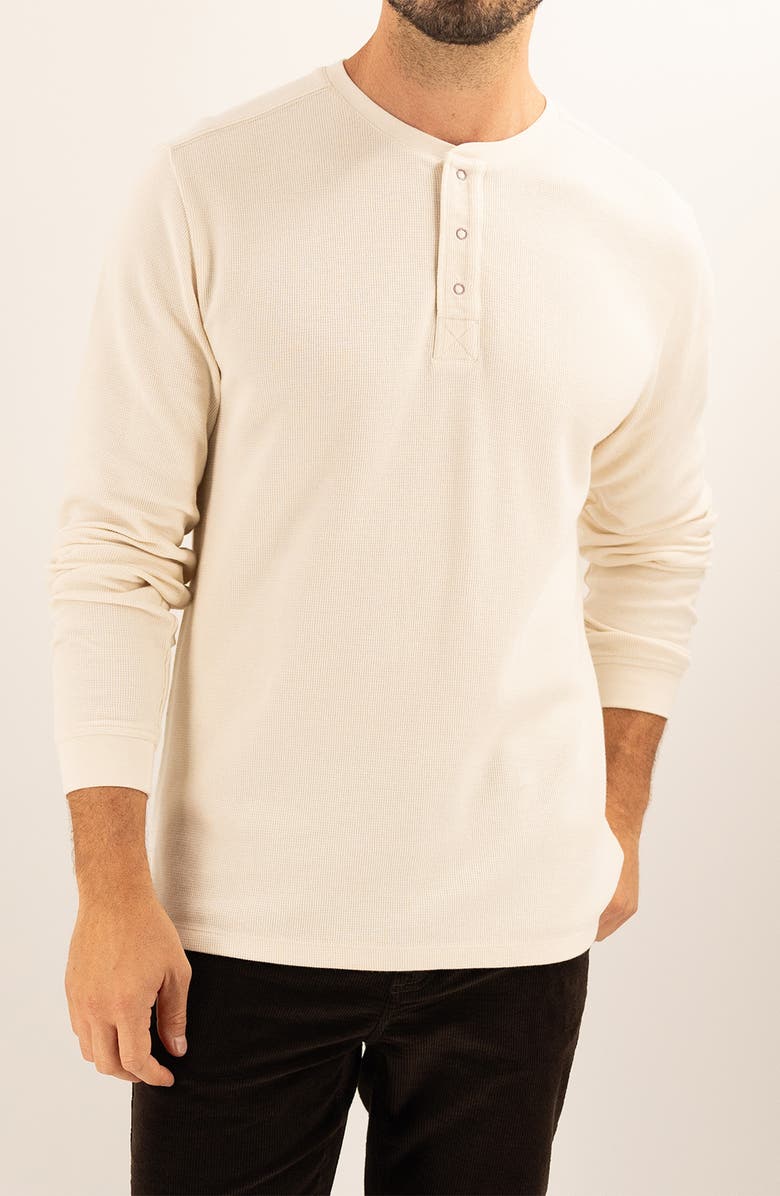 Devil-Dog Dungarees Cotton Waffle Knit Henley, Main, color, 