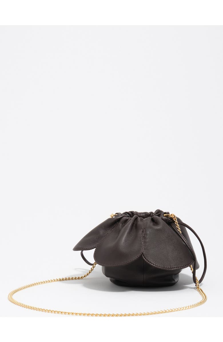 Bimba y Lola Ebony Leather Pétalo Bag, Alternate, color, Ebony