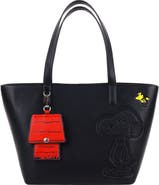 Daniele Nicole Peanuts Snoopy Minimal Tote Bag with Doghouse Cardholder