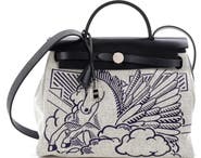 Pre-Owned Hermes Herbag Zip Pegase Pop Toile and Leather 31