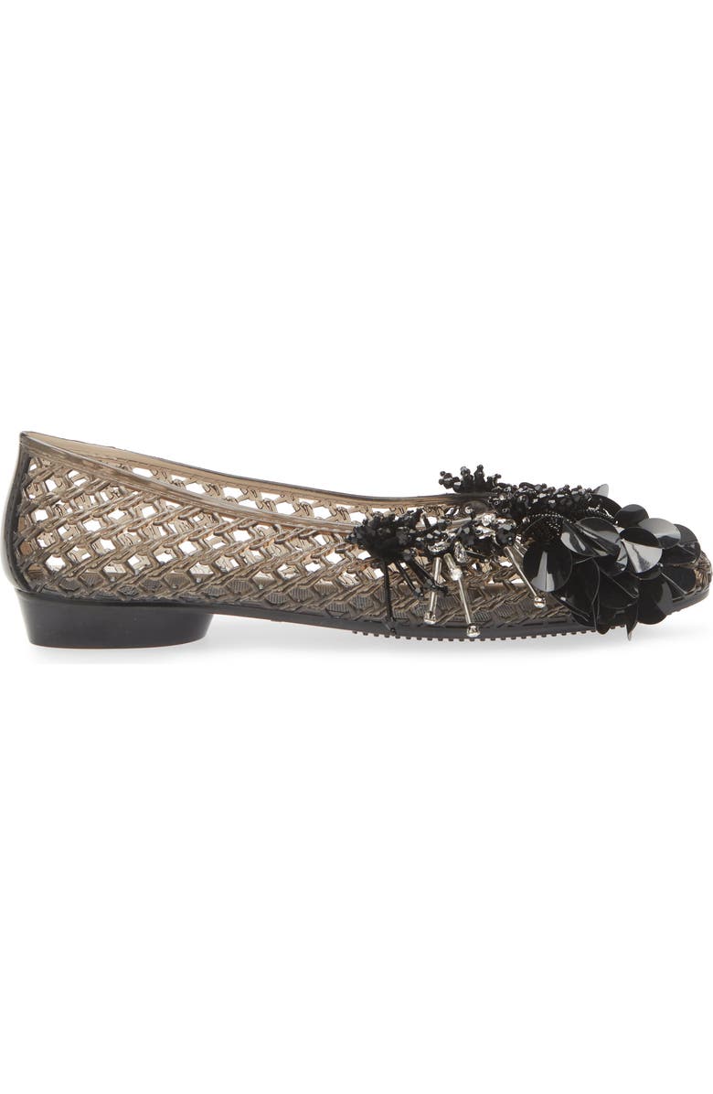 HEAVENLY JELLY Glam Jelly Ballet Flat, Alternate, color, Black