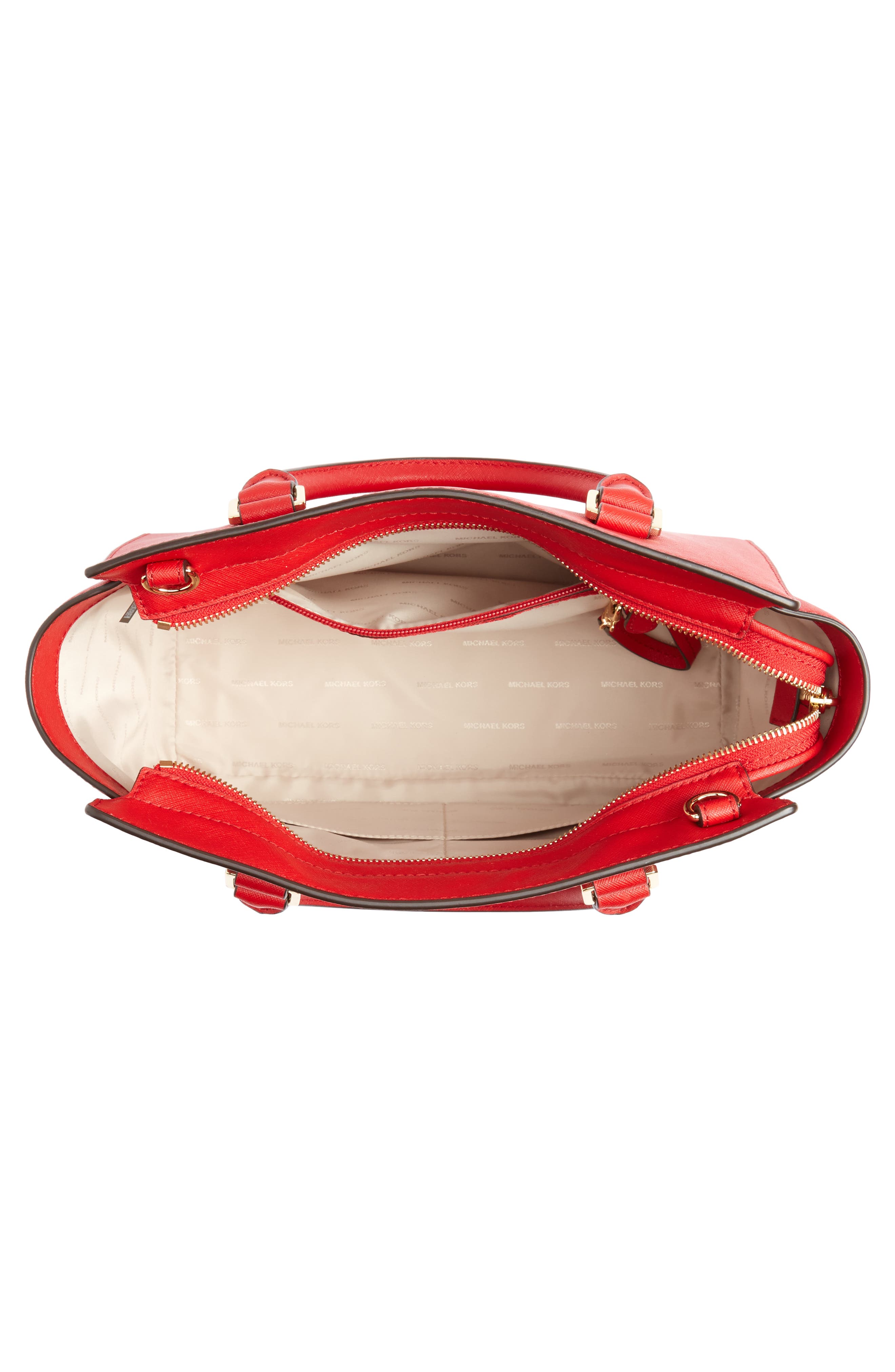 MICHAEL Michael Kors 'Selma Medium' Leather Satchel, Alternate, color, 