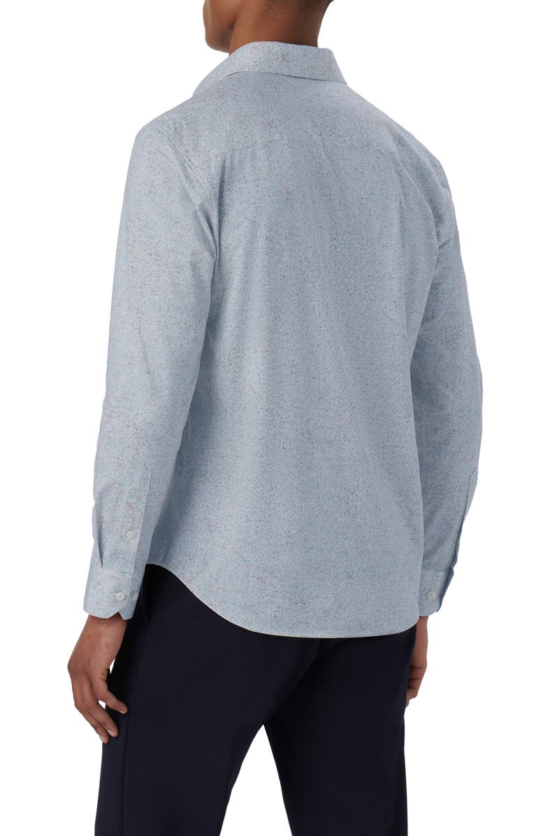 Bugatchi James OoohCotton<sup>®</sup> Marble Print Button-Up Shirt, Alternate, color, Night-Blue