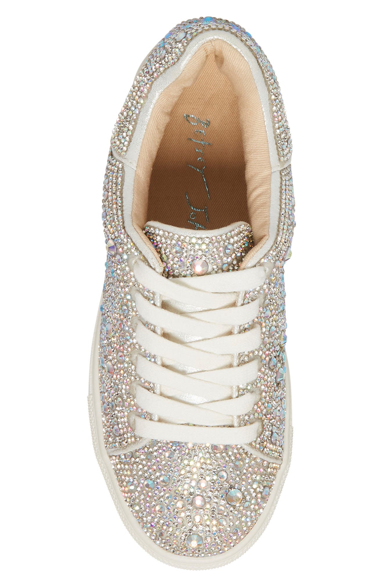 Sneaker Basse Donna Betsey Johnson Sidny - Tomaia Leopardo Con Strass, Piattaforma 2,5 Cm, Chiusura Con Lacci, Taglia 41 EU - 3