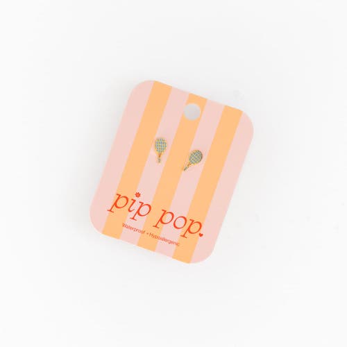 Pip Pop Tennis Racquet Stud Earrings