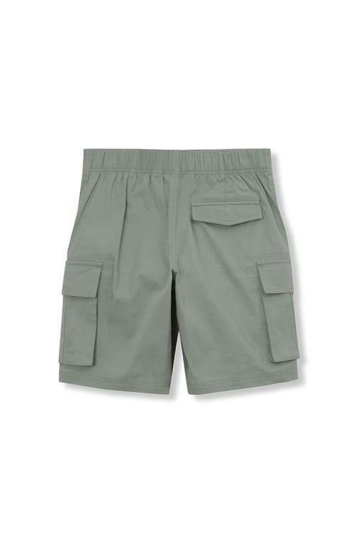Lands' End Boys Stretch Canvas Utility Cargo Shorts In Lily Pad