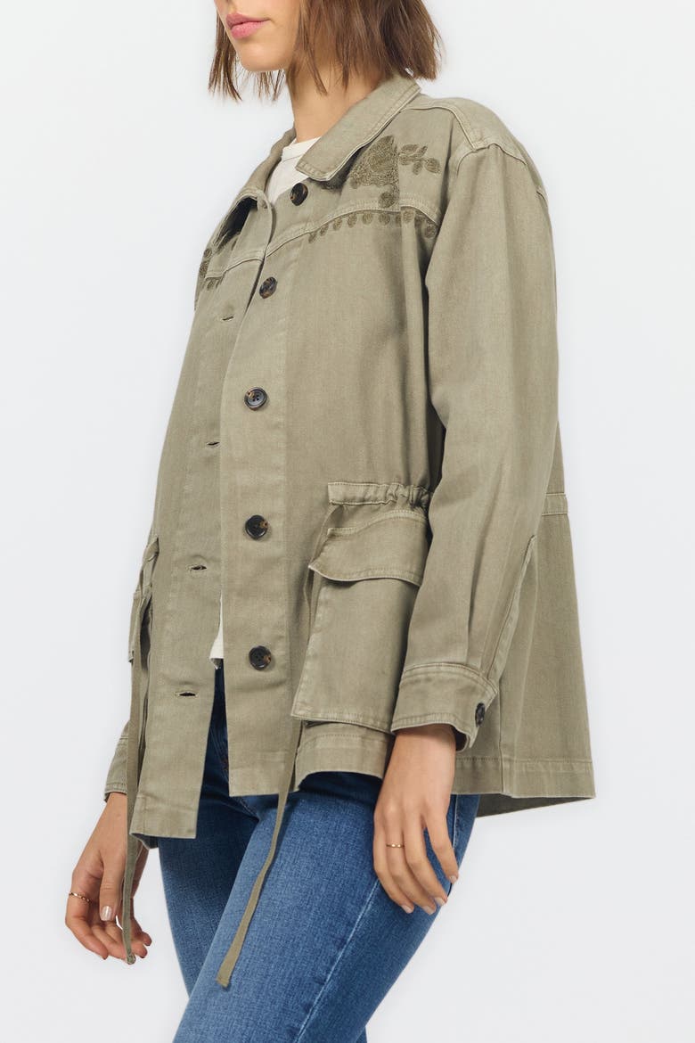 Hollis Safari Tie Waist Jacket, Alternate, color, Vetiver