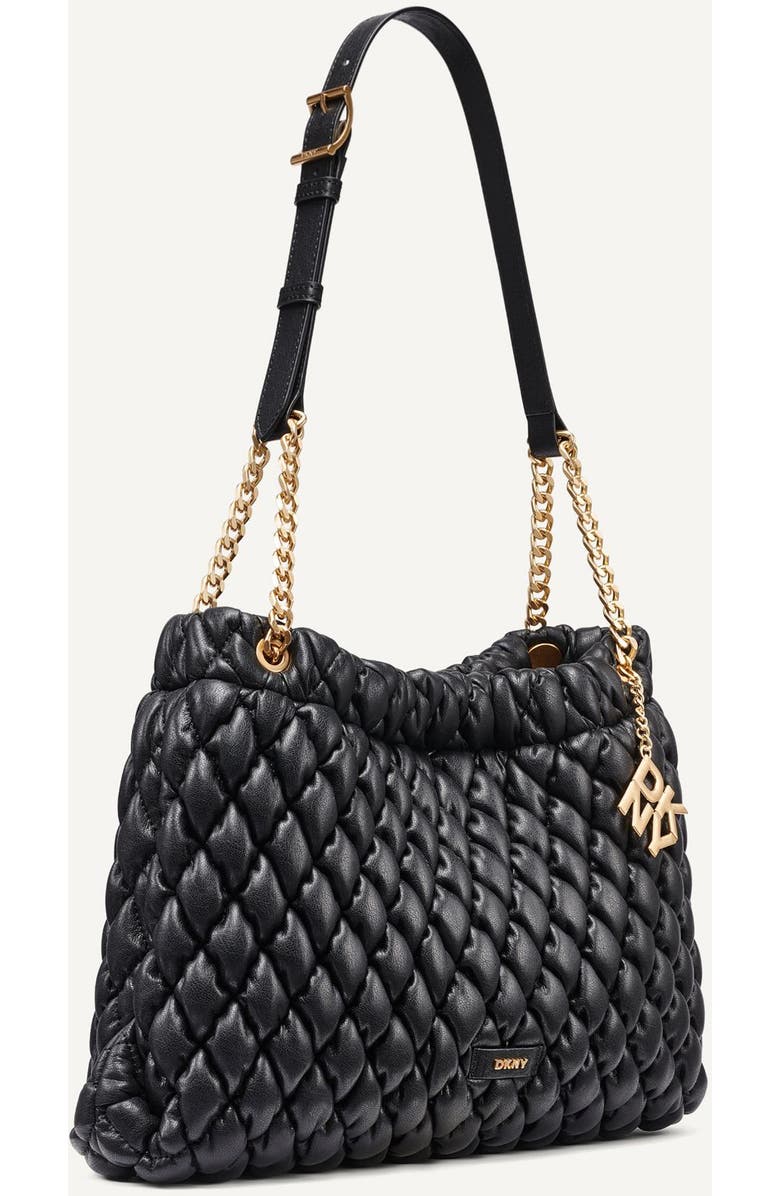 DKNY Raya Shoulder Bag, Alternate, color, Black/Gold