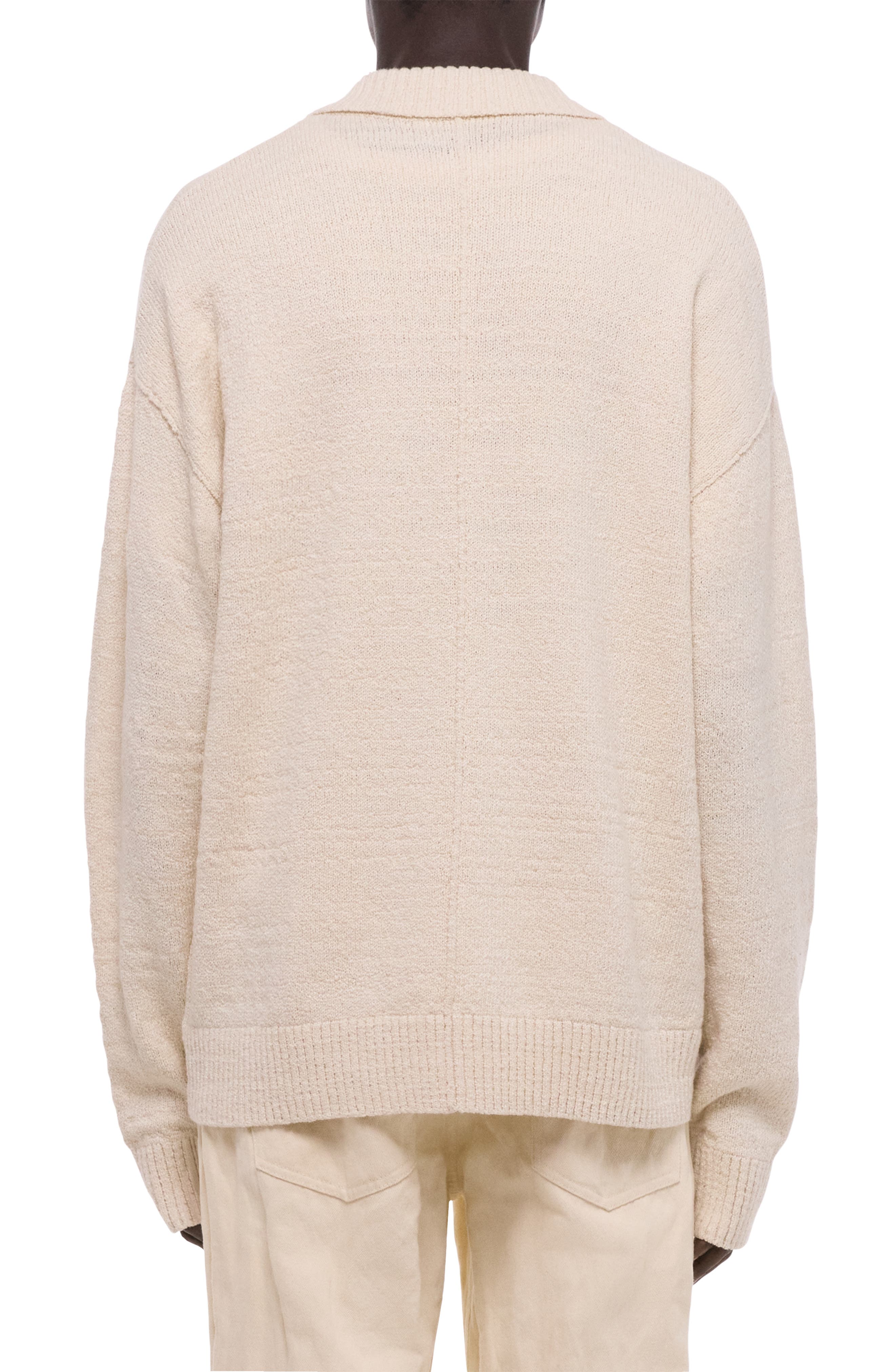 Wool & Cotton Blend Slub Cardigan - image 2