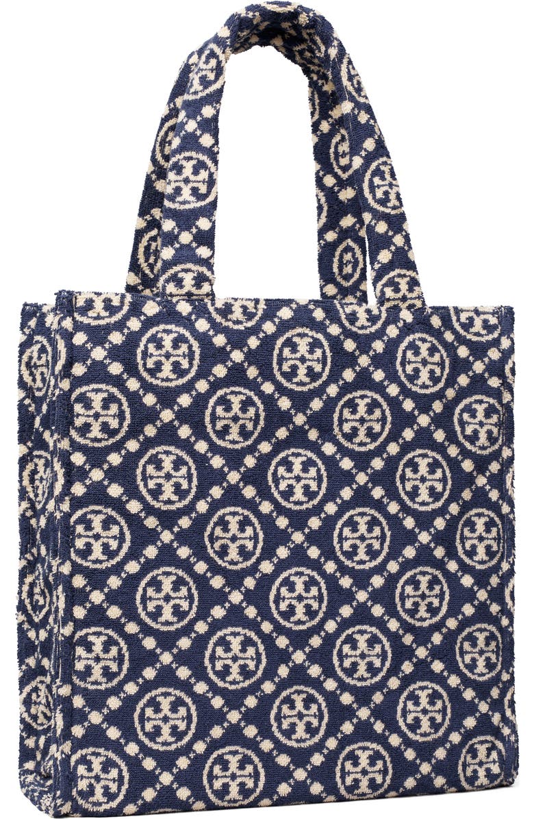 Tory Burch T Monogram Terry Cloth Tote, Alternate, color,