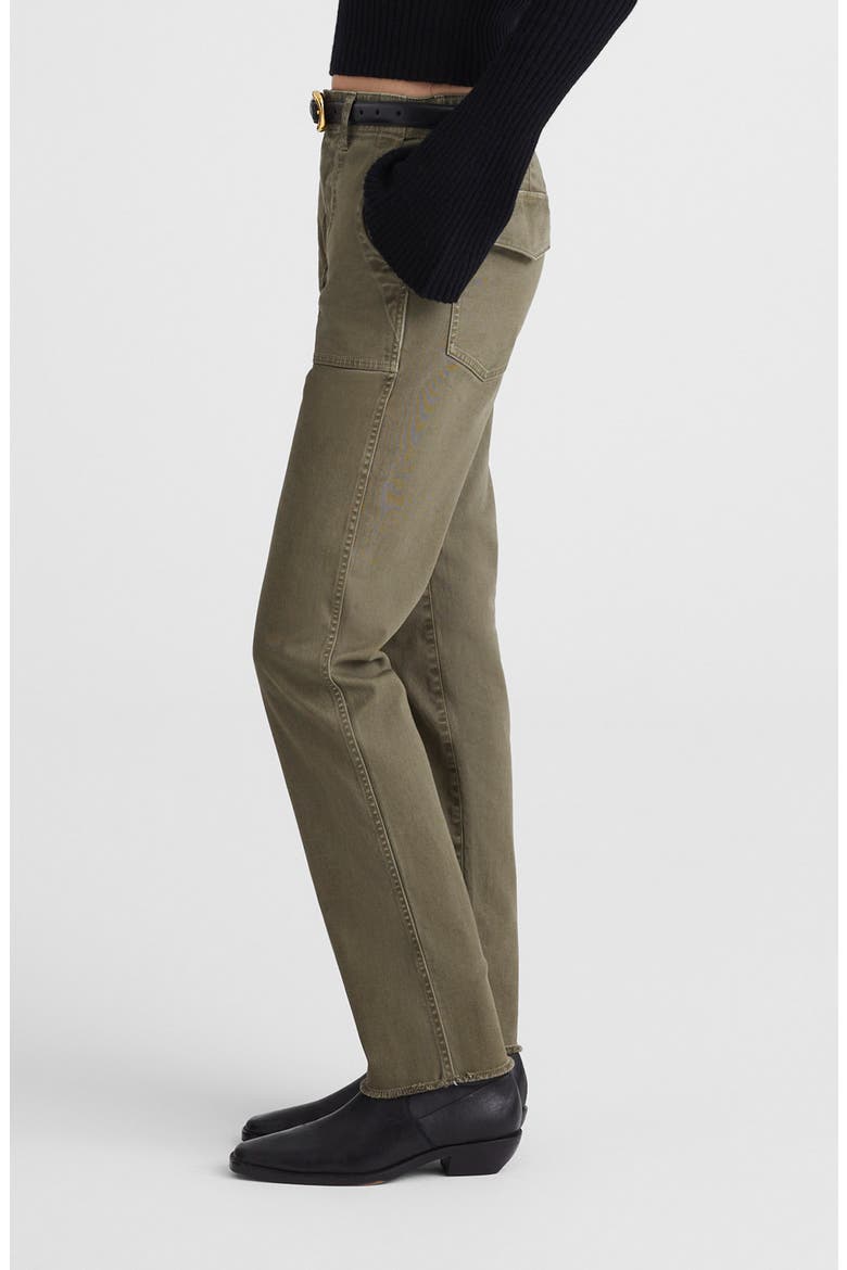 Garment Dyed Slim Straight Leg Utility Pants, Alternate, color, FADED IVY